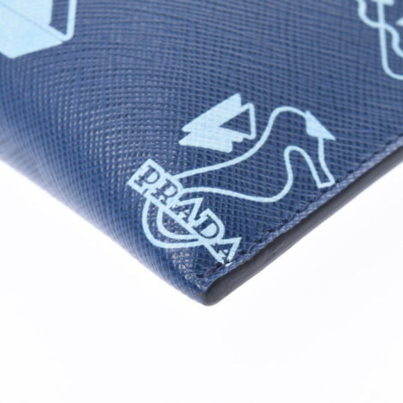 PRADA Blue Saffiano Clutch Bag - Picture 5 of 12